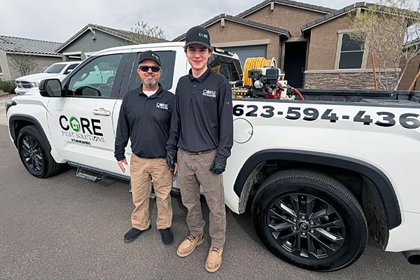 John Saxton Sr and John Saxton Jr with Core Pest Solutions